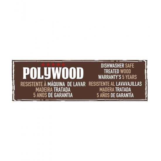 Garfo Trinchante Polywood Lâmina Aço Inox Tramontina Cabo Madeira Vermelho